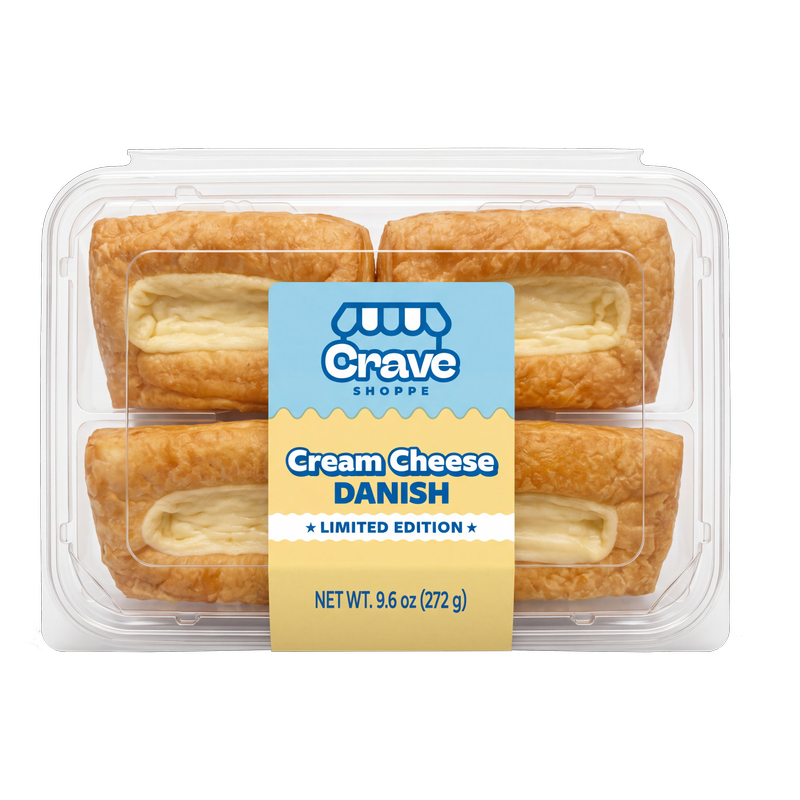 Crave Shoppe Cream Cheese Danish 4ct (Limited Time Only)