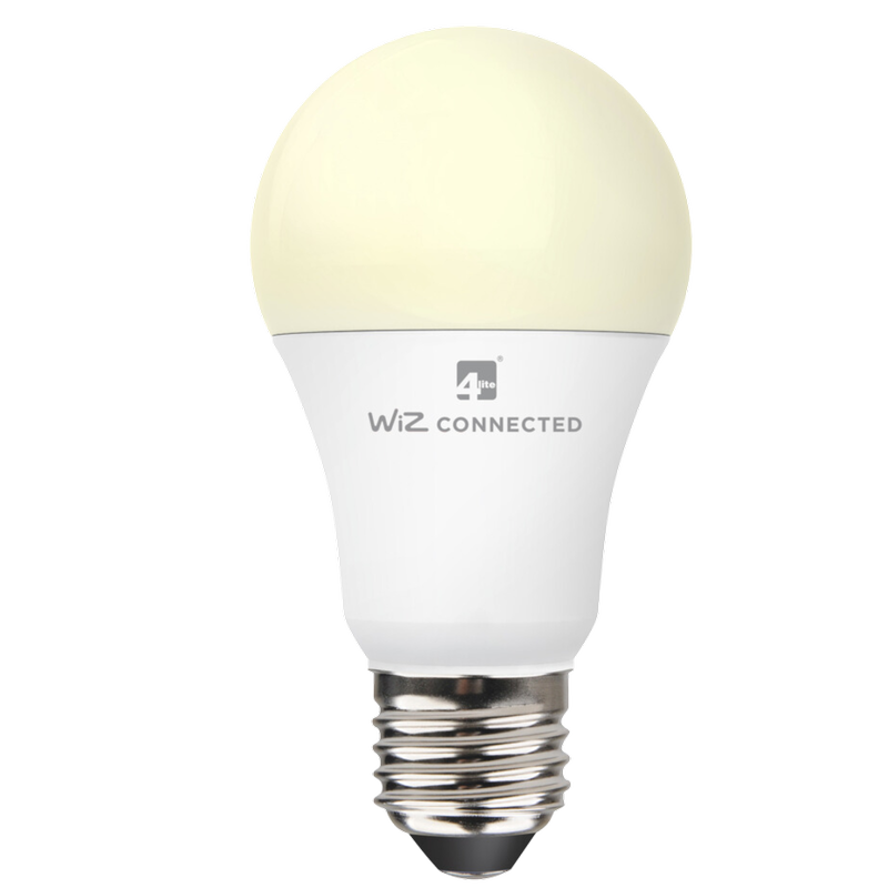 4Lite LED Smart Bulb Wifi Warm White Dimmable, E27 Screw Fit, 1pcs