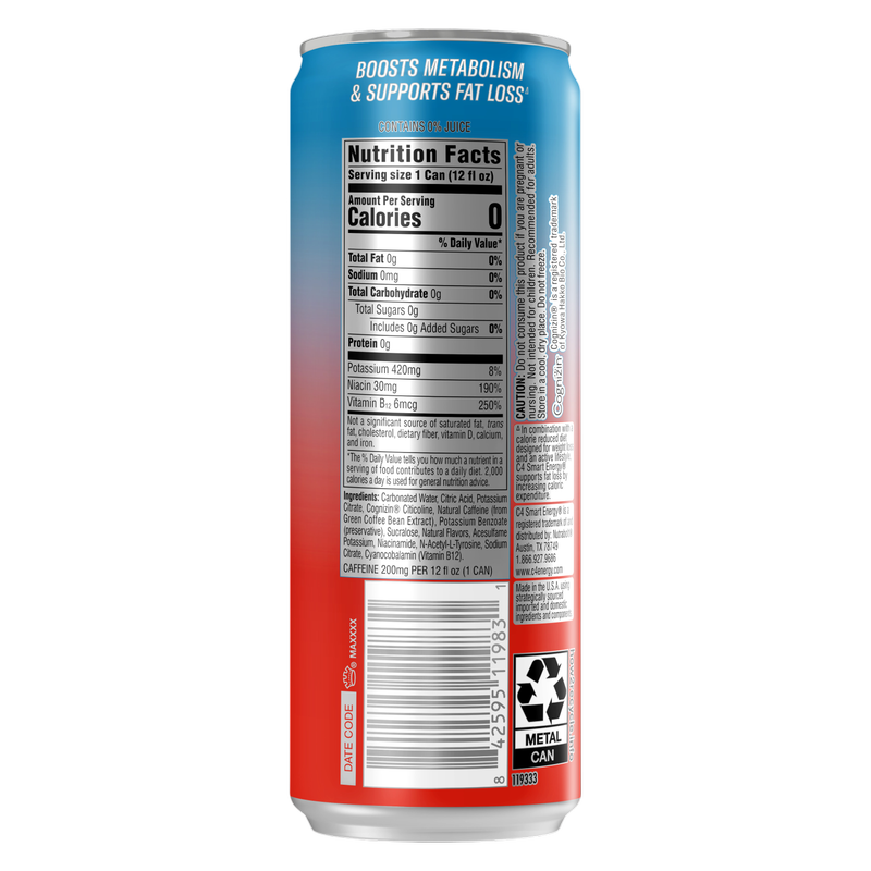 C4 Smart Energy Cherry Berry Lime 12oz Can