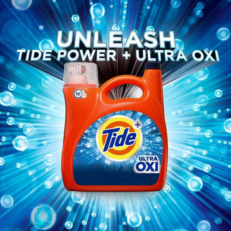 Tide Ultra Oxi Liquid Laundry Detergent, HE, 105oz, 74 Loads