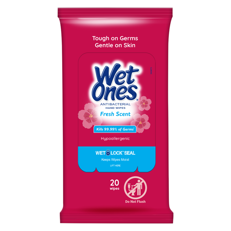 Wet Ones Fresh Scent Antibacterial Hand Wipes 20ct