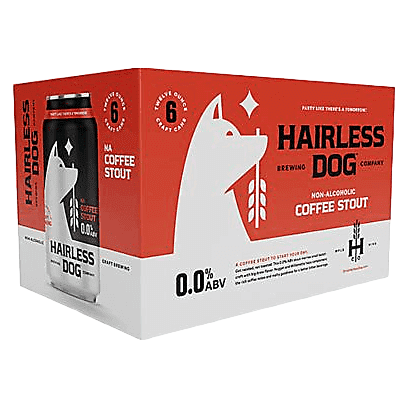 Hairless Dog Brewing Coffee Stout Non-Alcoholic 6pk 12oz Can