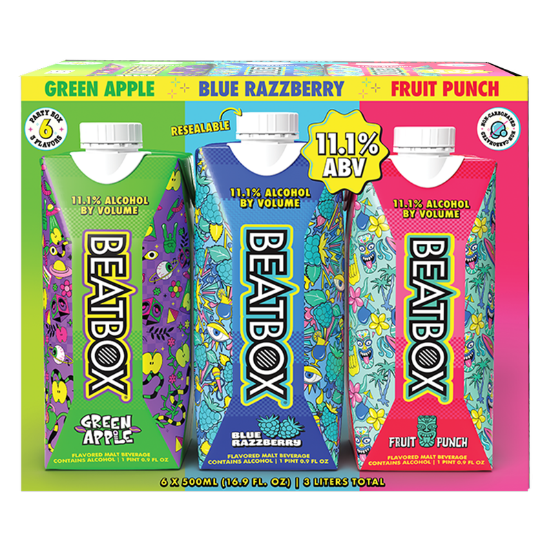 BeatBox Party Punch Variety Pack Malt 6pk 500ml  11.1% ABV