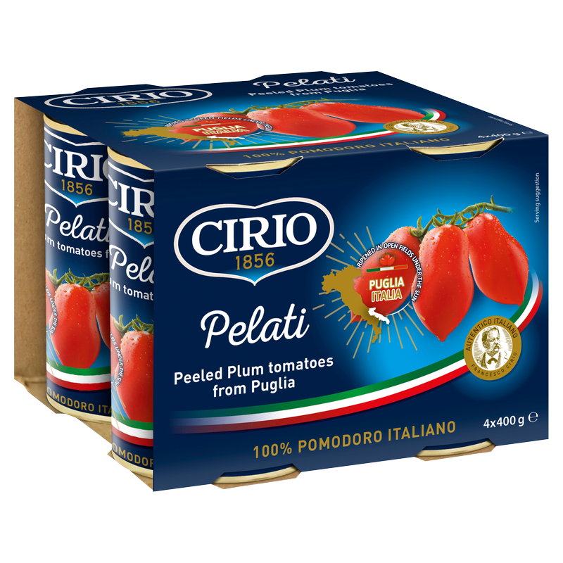 Cirio Peeled Plum Tomatoes, 4 x 400g