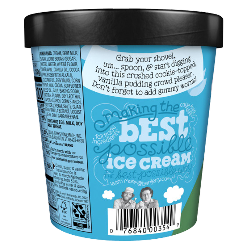 Ben & Jerry's Dirt Cake Topped Ice Cream Pint