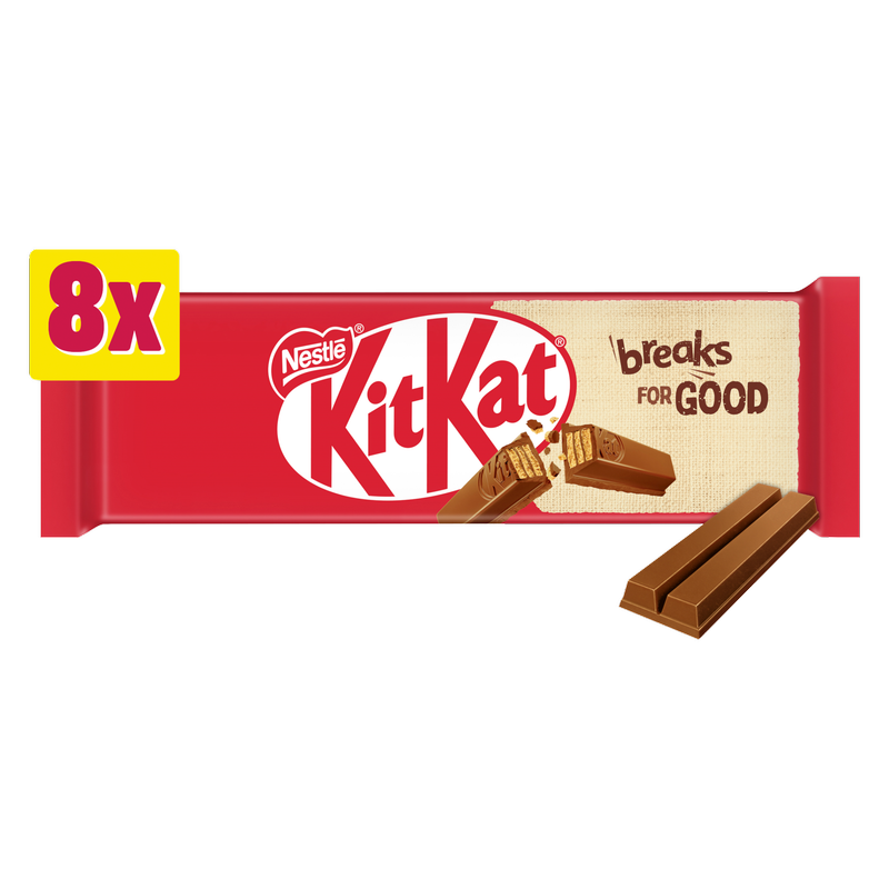 Kit Kat 2 Finger Milk Chocolate, 8 x 20.7g
