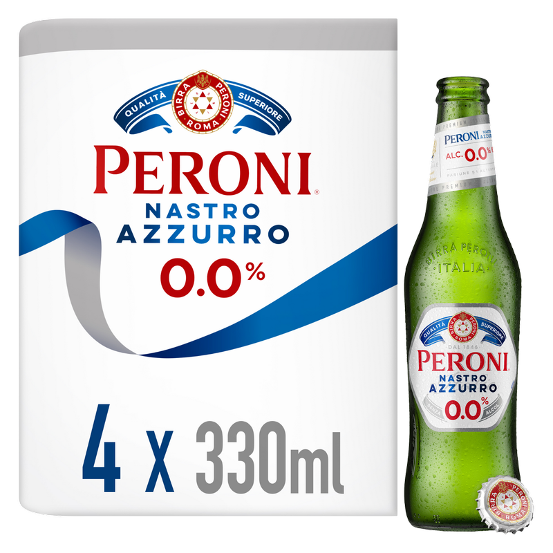 Peroni Nastro Azzurro 0.0%, 4 x 330ml