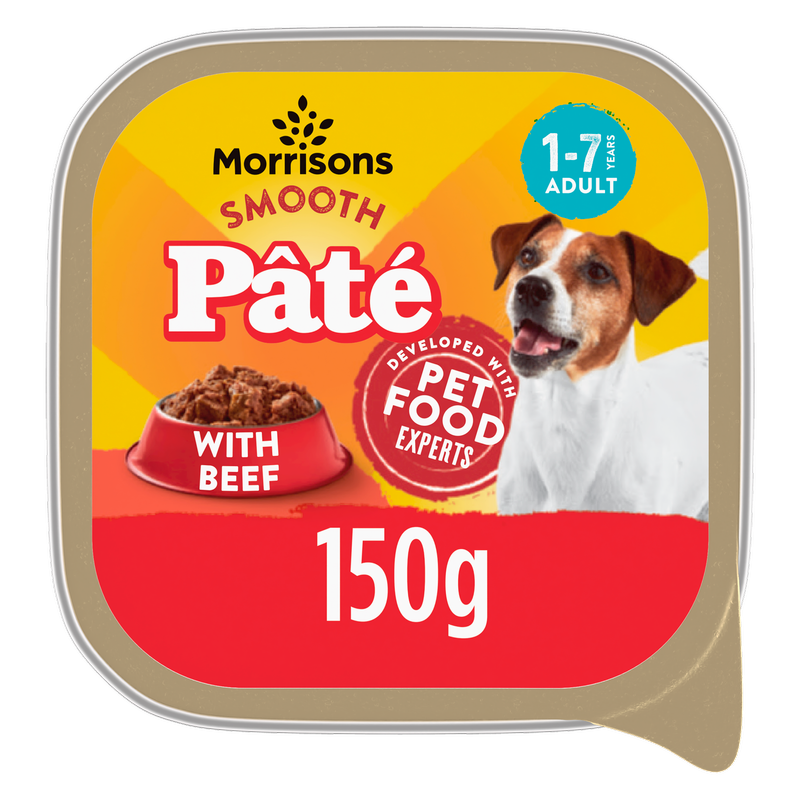 Morrisons Dog Food Beef Pate, 150g