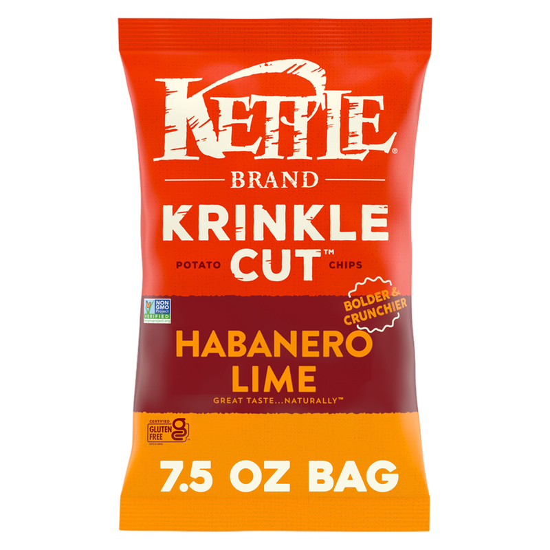 Kettle Brand Krinkle Cut Habanero Lime Chips, 7.5oz