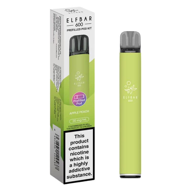 Elf Bar 600 Prefilled POD Kit Apple Peach 20mg, 1pcs