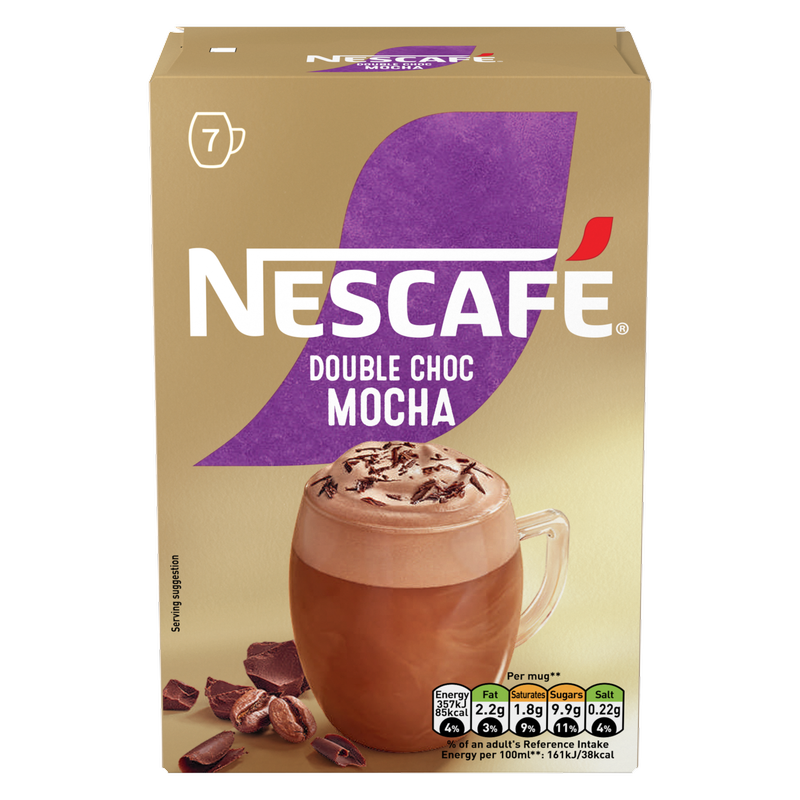 Nescafe Mocha Double Chocolate Instant Coffee, 7 x 20.9g