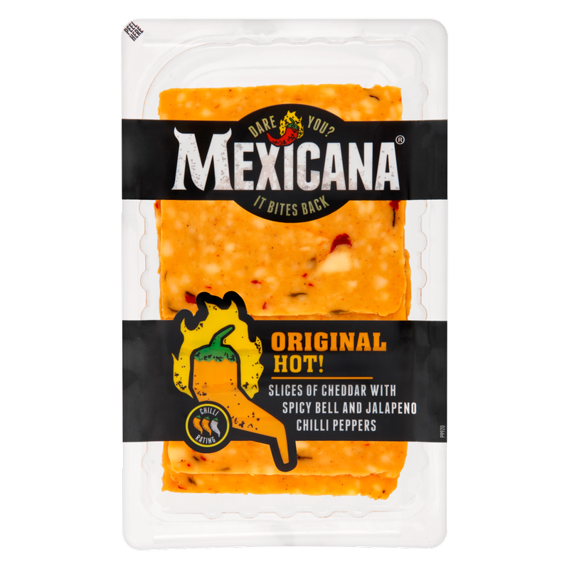 Mexicana Original Hot Cheddar Slices, 160g
