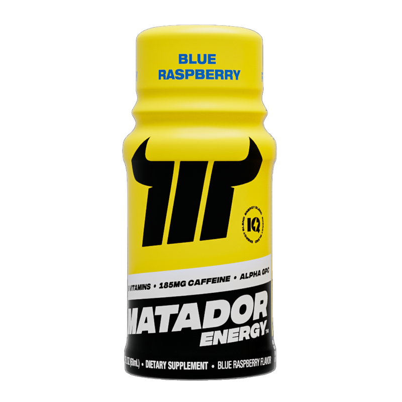 Matador Blue Raspberry Energy Shots 2oz Btl