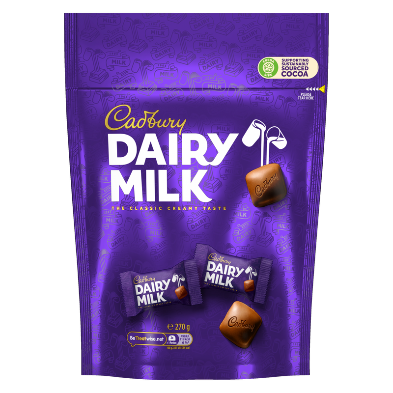 Cadbury Dairy Milk Chocolate Chunks Pouch, 270g