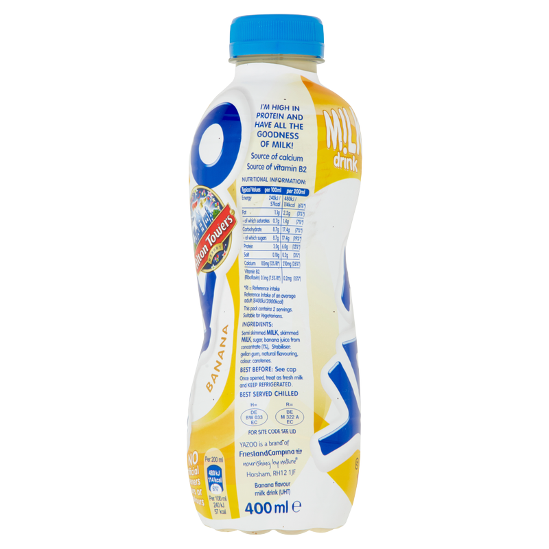 Yazoo Fresh Banana Flavoured Milk, 400ml