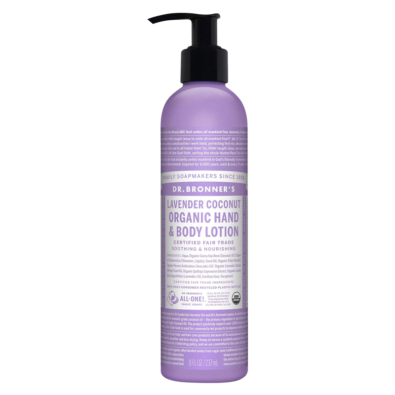 Dr. Bronner's Lavender Coconut Organic Hand and Body Lotion 8oz