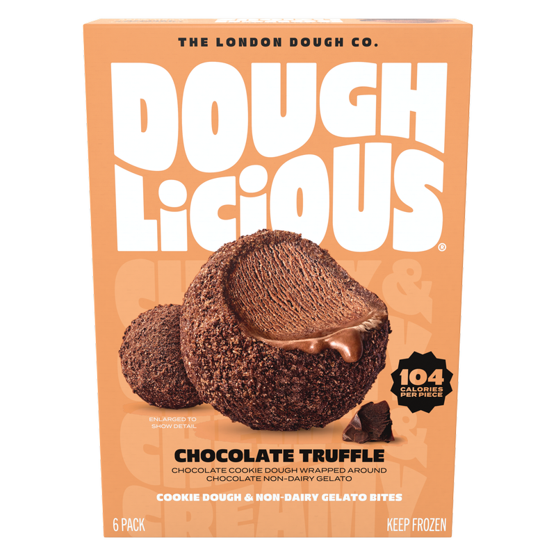 Doughlicious Chocolate Truffle Cookie Dough & Gelato Bites, 6 x 32g