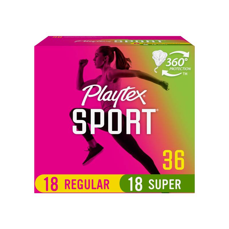 Playtex Sport Tampons Multipack Regular & Super Unscented 36ct
