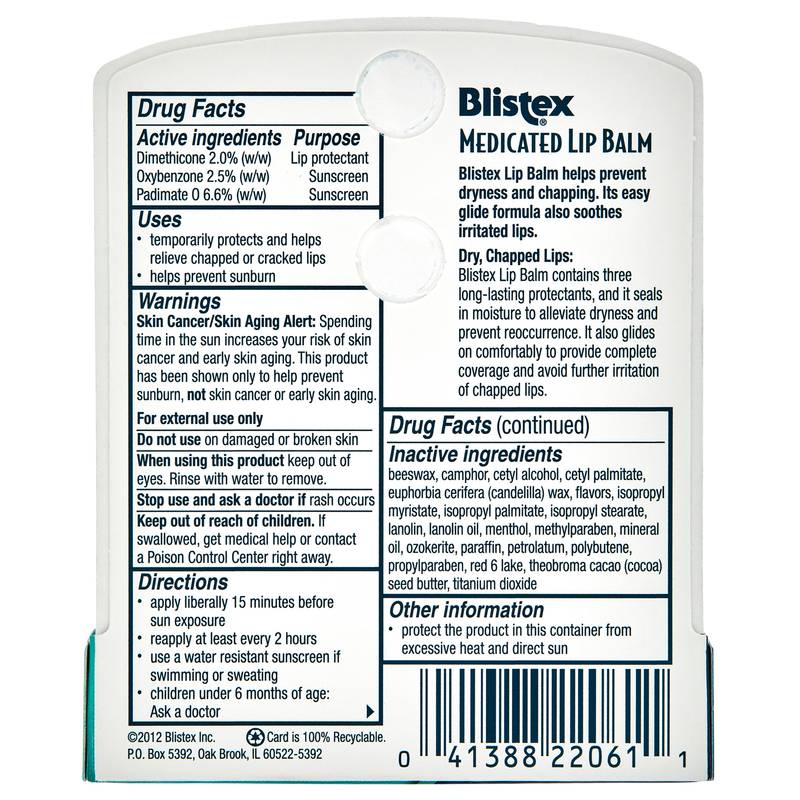 Blistex Medicated Lip Balm SPF 15 0.15oz