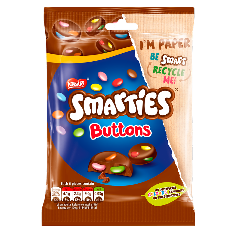 Smarties Milk Chocolate Buttons, 90g