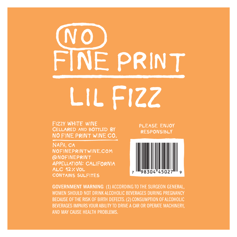 No Fine Print Lil Fizz Sparkling 750 ml