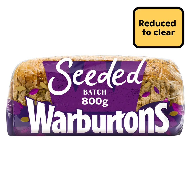 Reduced - Warburtons Seeded Batch Bread, 800g