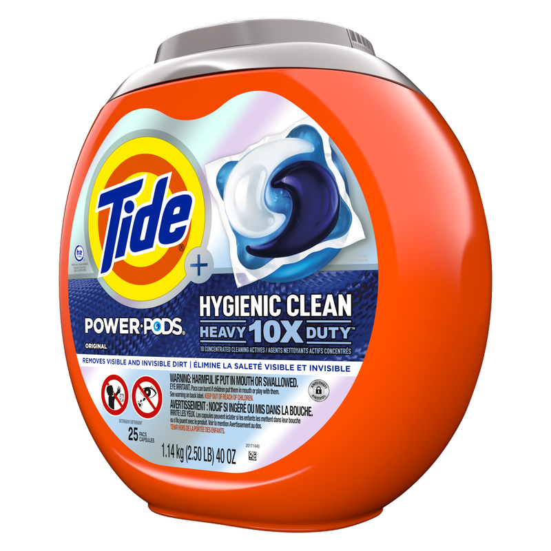Tide Power PODS Laundry Detergent Pacs Hygienic Clean Original 25ct