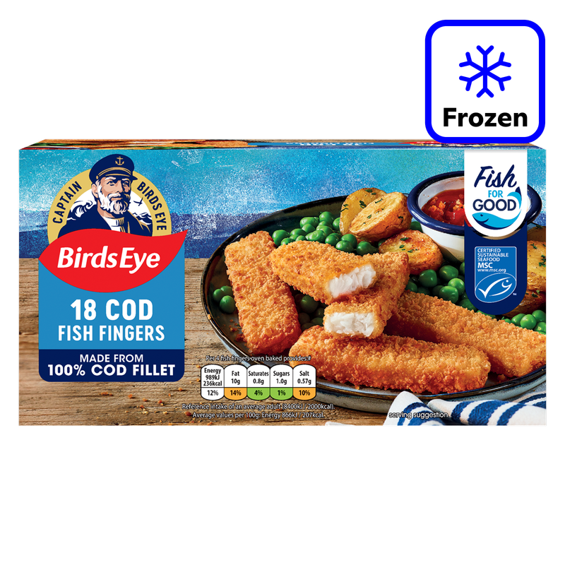 Birds Eye 18 Cod Fish Fingers, 504g