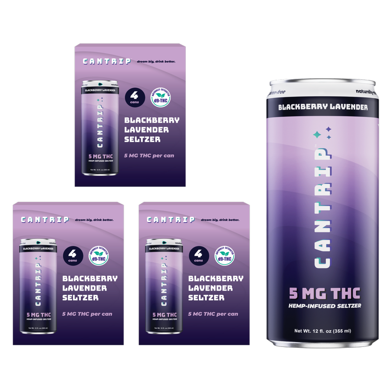 Cantrip Blackberry Lavender 5mg THC Seltzer 12pk 12oz