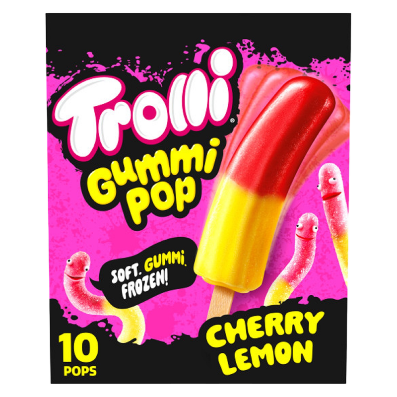 Trolli Cherry Lemon Frozen Gummi Pops, 10pk