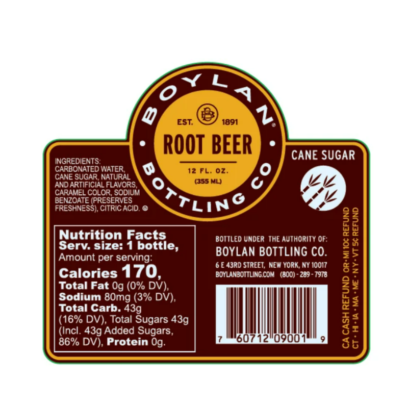 Boylan's Root Beer 12oz Btl