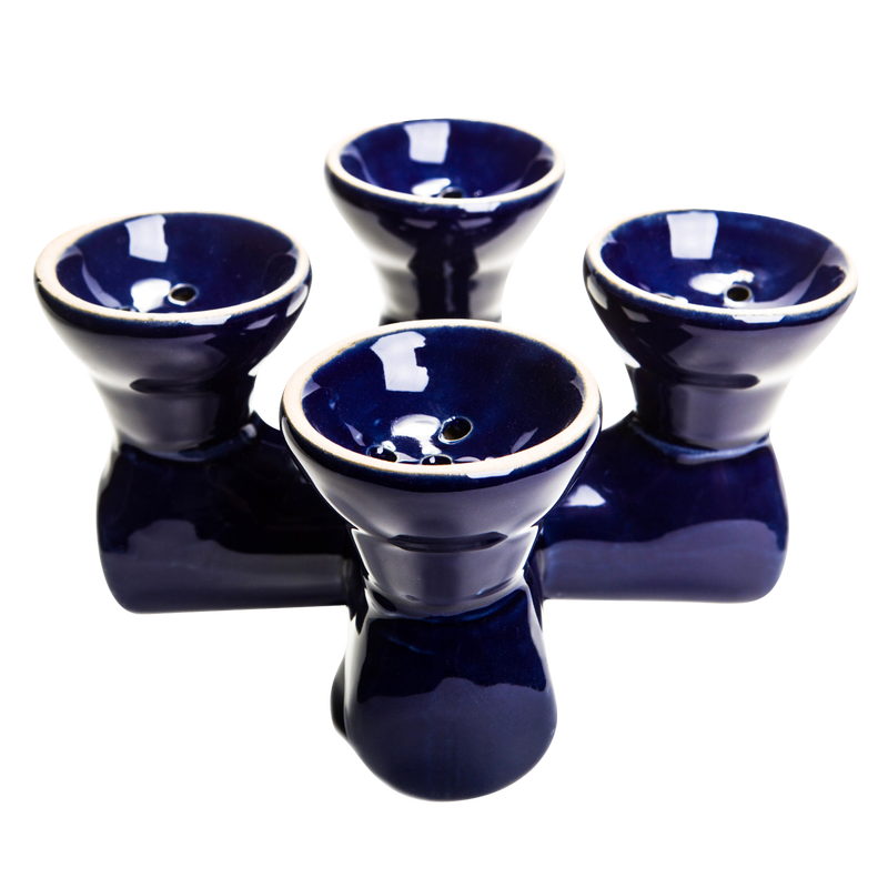 Quadruple Flavor Blue Hookah Bowl - Delivered In As Fast As 15 Minutes