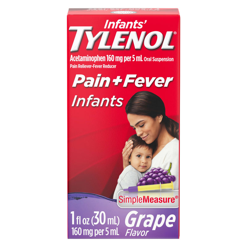 Tylenol Infant's Pain Reliever & Fever Reducer Grape Liquid 1oz