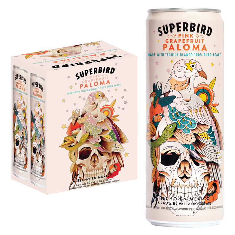 Superbird Pink Grapefruit Paloma 4pk 12oz Can 5.9%