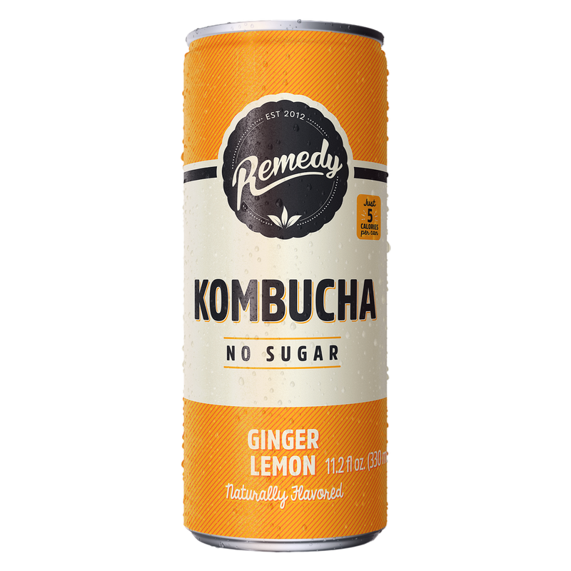 Remedy Ginger Lemon Kombucha 11.2oz Can