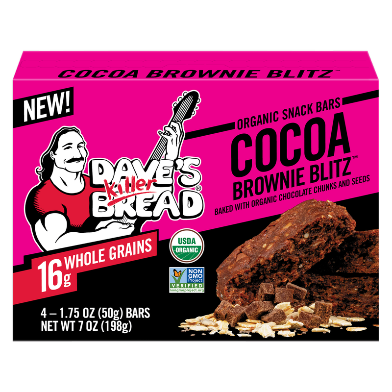 Dave's Killer Bread Cocoa Brownie Blitz Organic Snack Bars 4ct