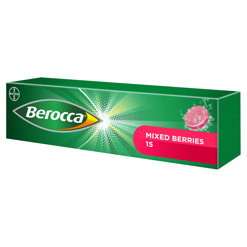 Berocca Mixed Berries Flavour Effervescent, 15pcs