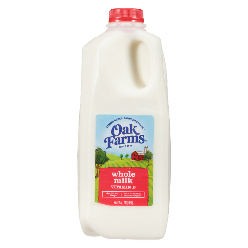 Oak Farms Whole Vitamin D Milk - 1/2 Gallon