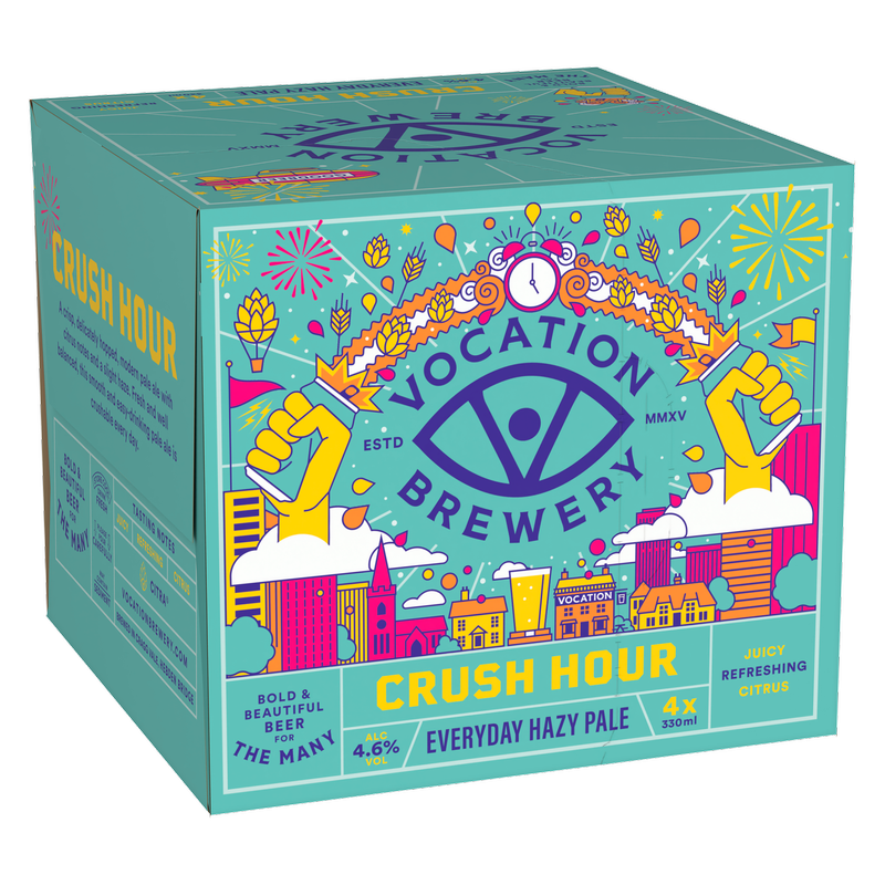 Vocation Crush Hour Hazy Pale, 4 x 330ml
