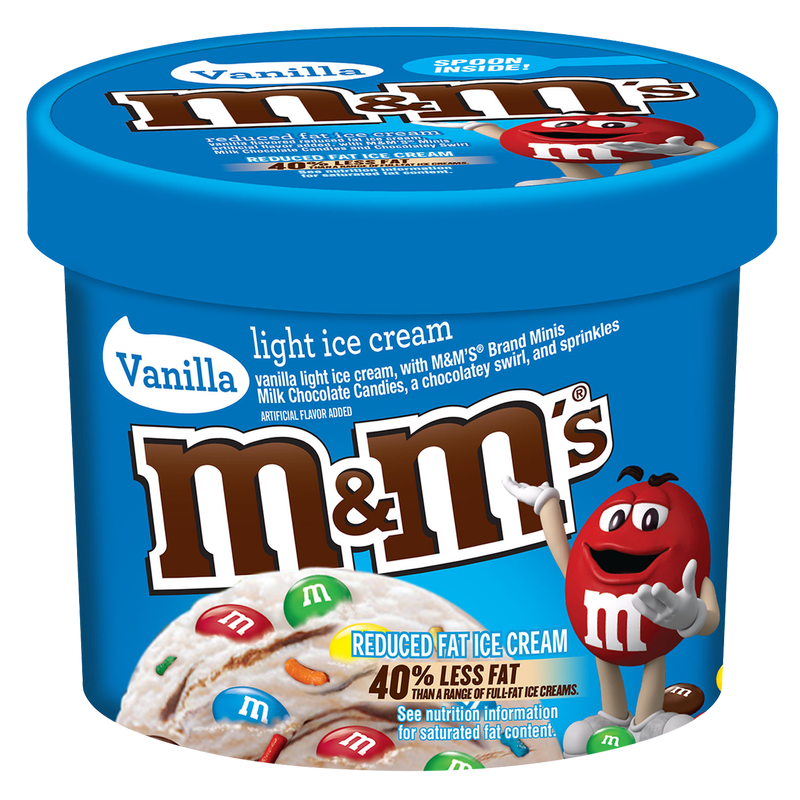 M&M's Vanilla Reduced Fat Ice Cream with Mini M&M's Cup 6oz