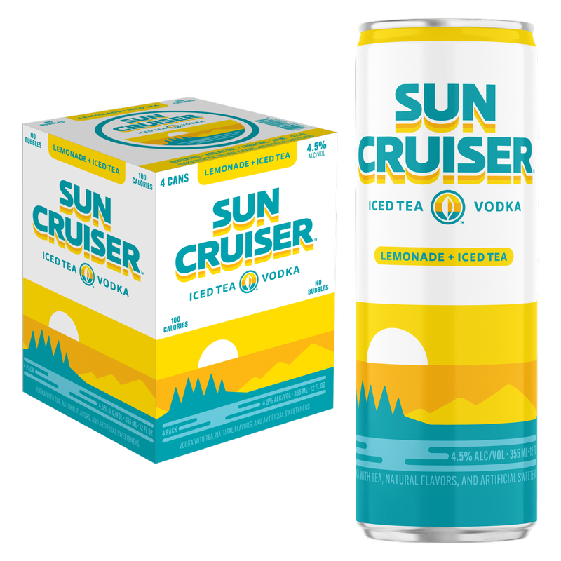 Sun Cruiser Lemonade + Iced Tea Vodka 4pk 12oz Can 4.5% ABV