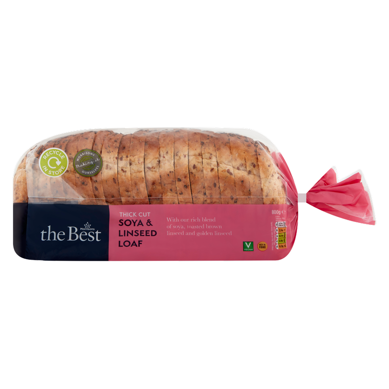 Morrisons The Best Thick Cut Soya & Linseed Loaf, 800g