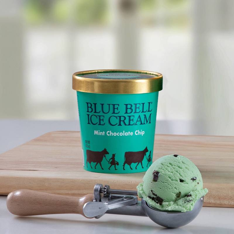 Blue Bell Mint Chocolate Chip Ice Cream Pint