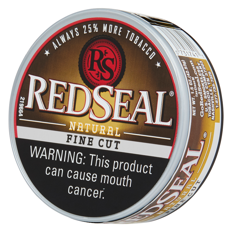 Red Seal Fine Cut Natural Chewing Tobacco 1.2oz
