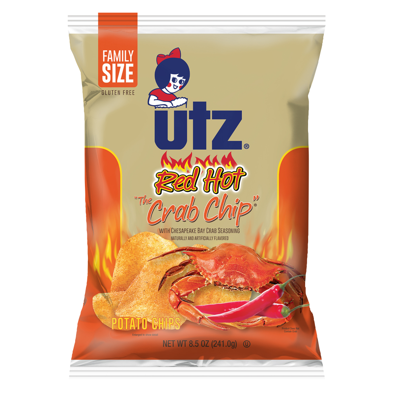 Utz Potato Chips Red Hot Crab 8.5oz