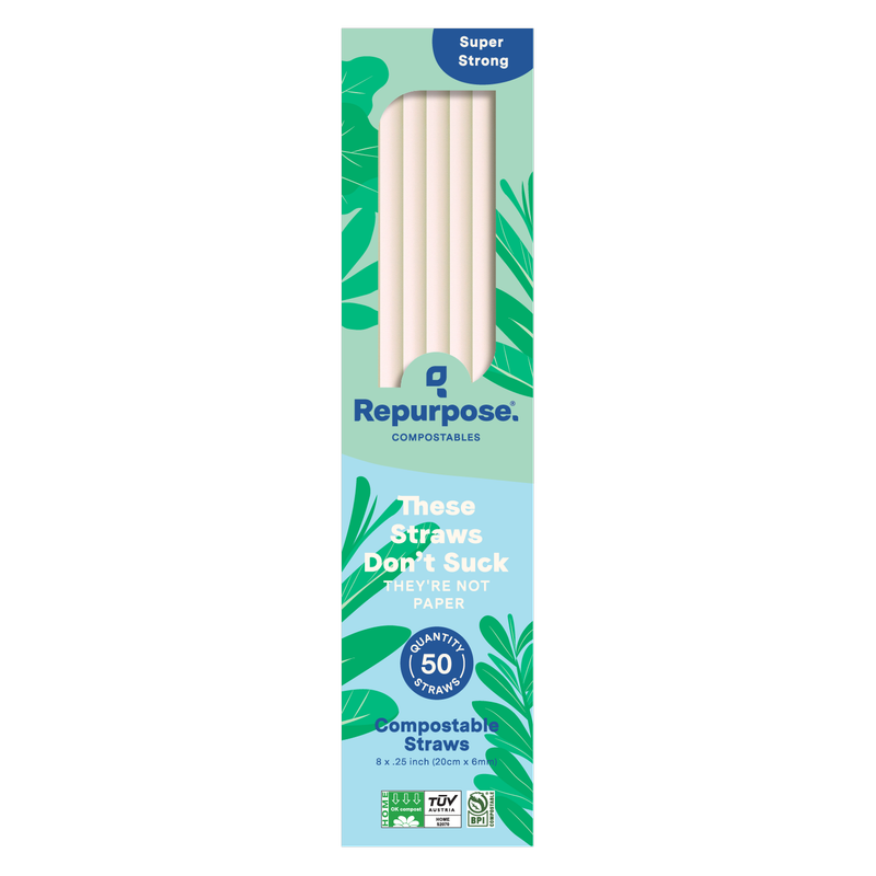 Repurpose Compostable PHA Straws, 50 ct