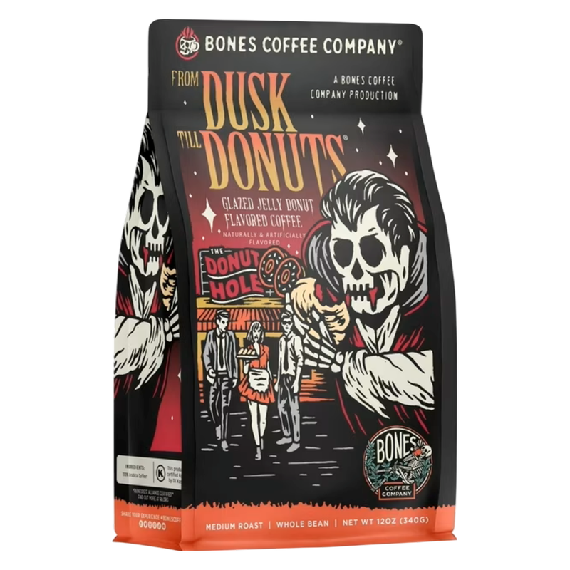Bones Coffee Company From Dusk Till Donut Ground Coffee, 12 oz