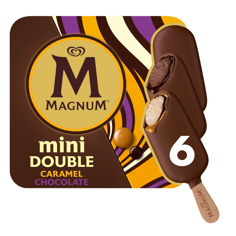 Magnum Mini Double Chocolate & Double Caramel, 6 x 60ml