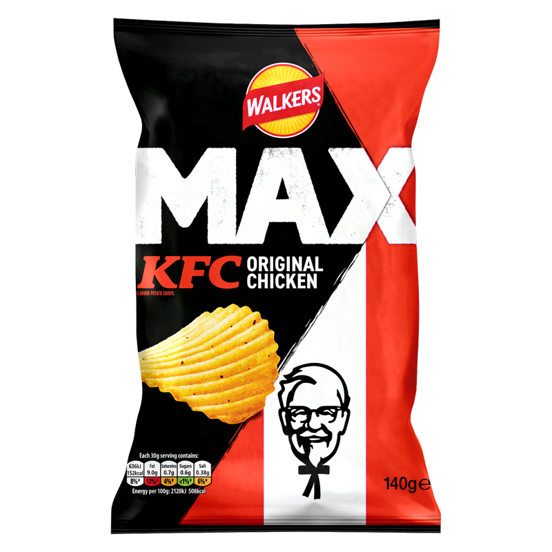 Walkers Max KFC Original Chicken Crisps, 140g