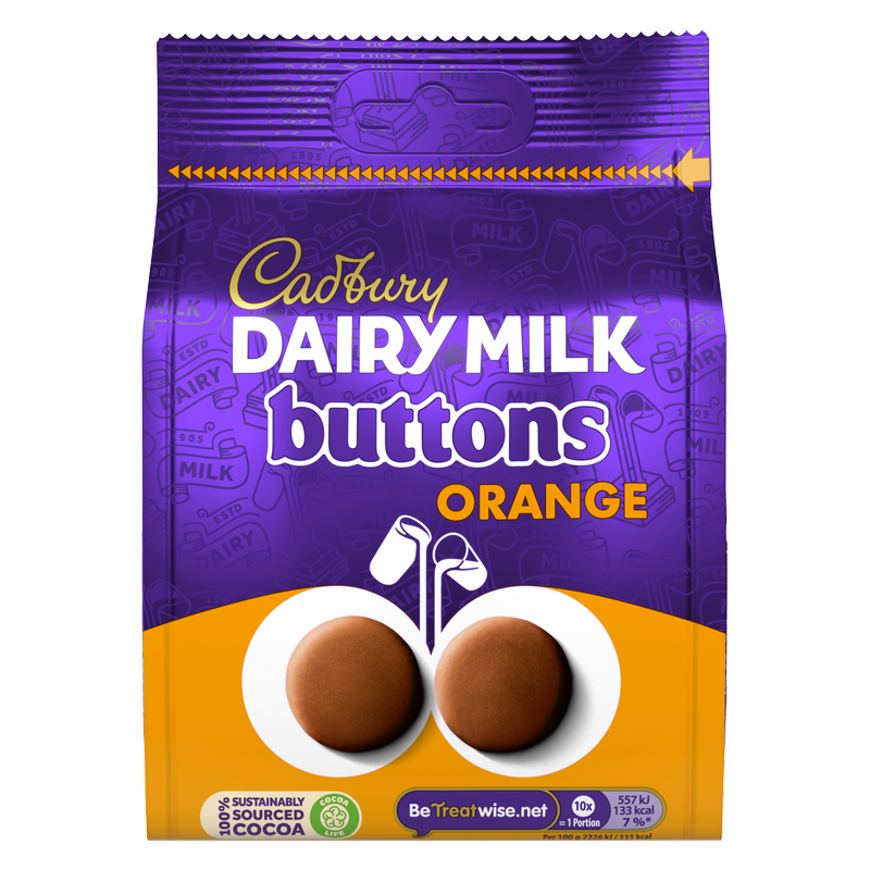 Cadbury Dairy Milk Orange Buttons, 110g